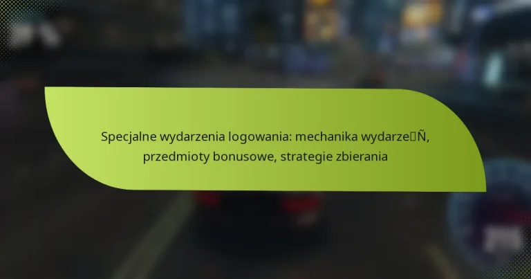 Specjalne wydarzenia logowania: mechanika wydarzeń, przedmioty bonusowe, strategie zbierania