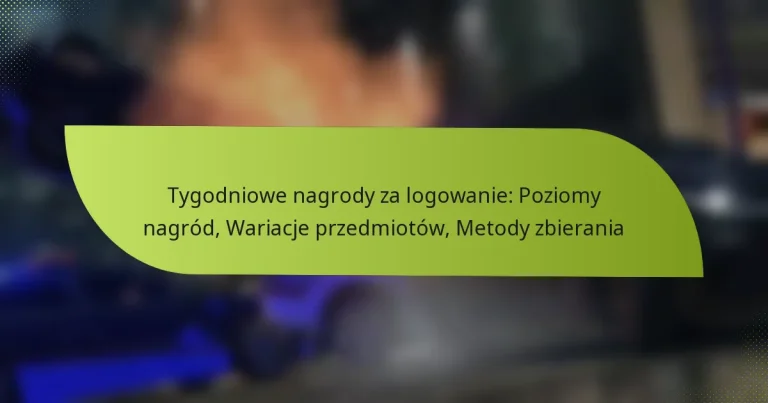 Tygodniowe nagrody za logowanie: Poziomy nagród, Wariacje przedmiotów, Metody zbierania